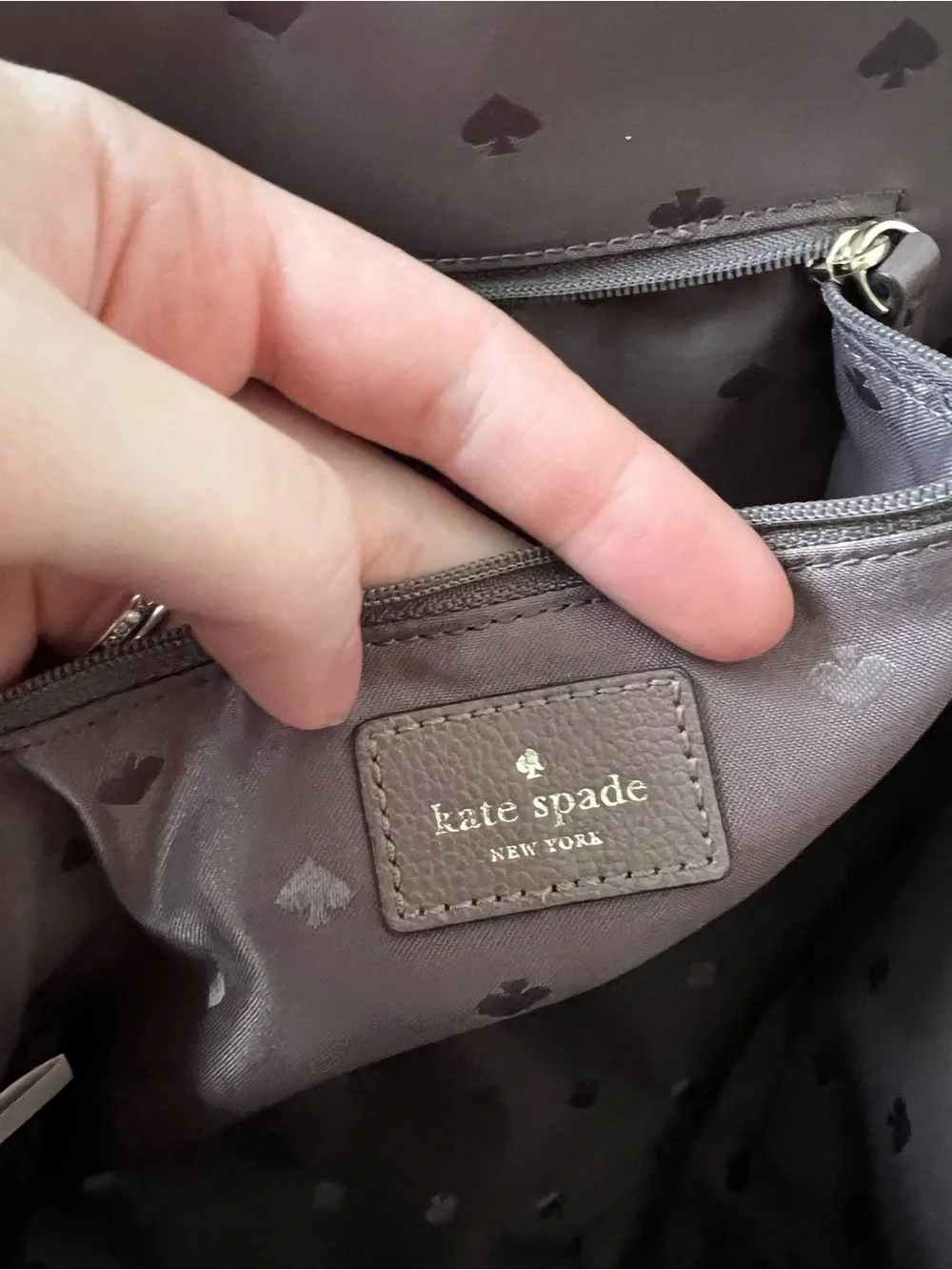Kate Spade Mauve Leather Dome Satchel